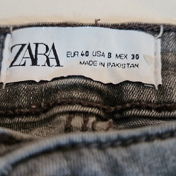 Zara Gray sun washed jeans size 26 X 29 - Picture 7 of 10
